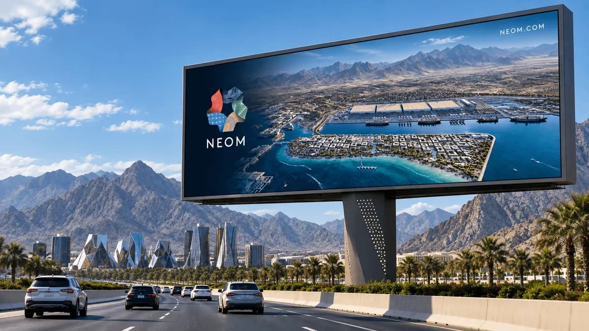 Featured image for How NEOM Could Shape Outdoor Advertising in Saudi Arabia — Digital Billboards outdoor advertising insights in Saudi Arabia
